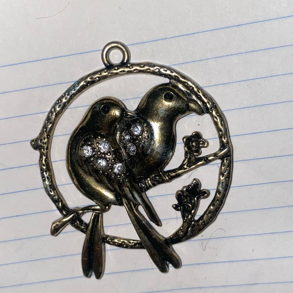 Gold and Silver Bird Pendant